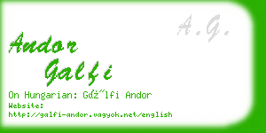 andor galfi business card